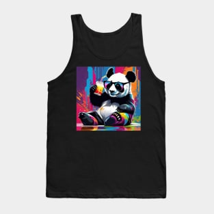 Cool Colorful Panda Bear Tank Top